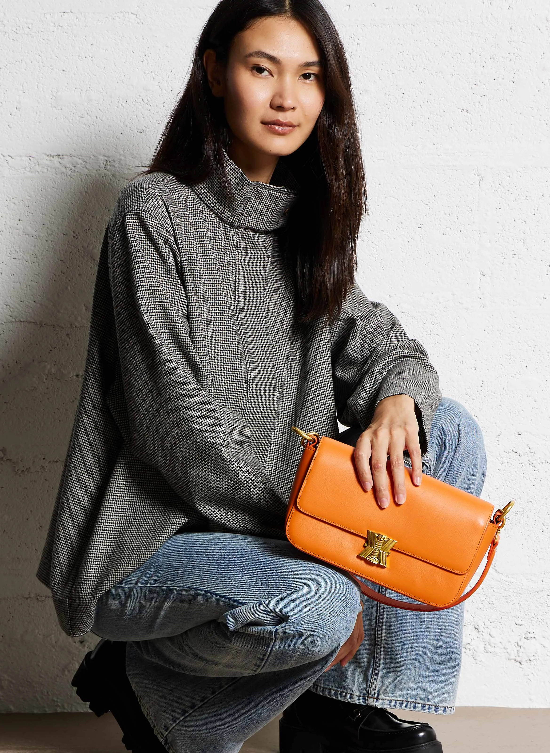 ALICE - Sac bandoulière en cuir | Orange