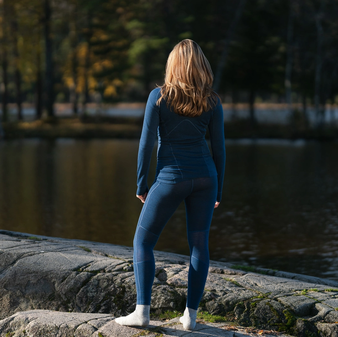 Inner:Pure Merino Tights Women Navy Blue