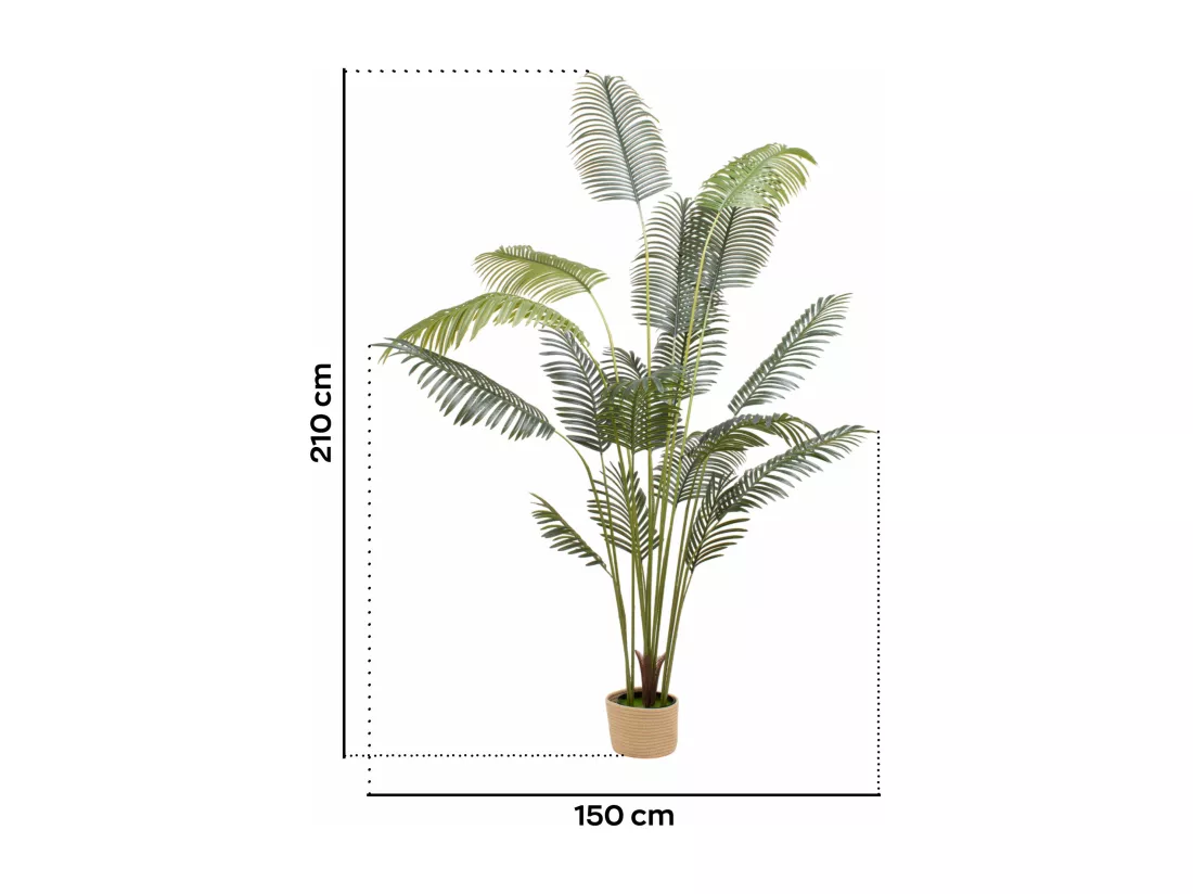 Kentia 210 - Plante Artificielle Tropicale Kentia H210 cm pour l'intérieur et l'extérieur avec pot Beige