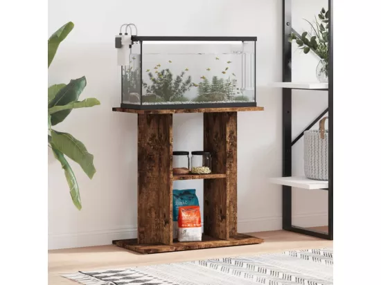 Support pour aquarium chêne fumé 60x30x60 cm bois d'ingénierie