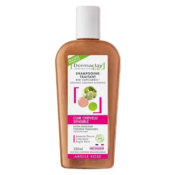 Shampoo de Tratamento Orgânico Dermaclay para Couro Cabeludo Sensível 250ml