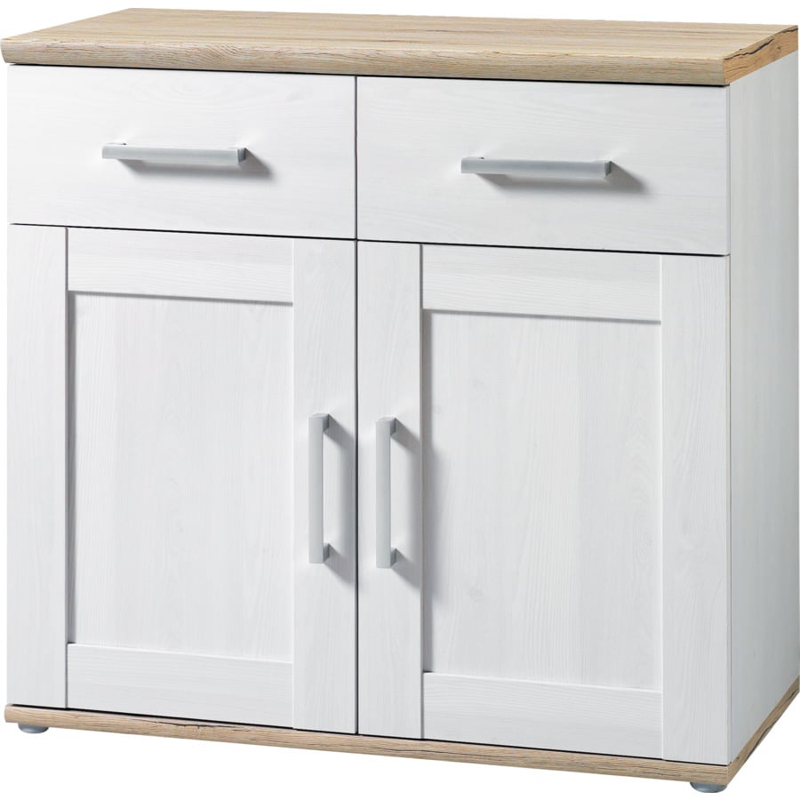 Kommode Leon Dekor Eiche Evoke weiss 120 x 84 x 35 cm