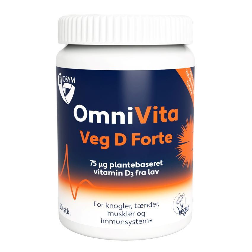 Biosym OmniVita Veg D Forte 60 kapsler