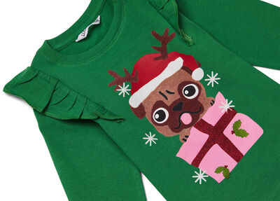 Luca & Lola Topp Merry Pugbaby, Green