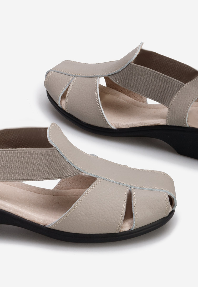 Sandales à petit talon grise Melona V4