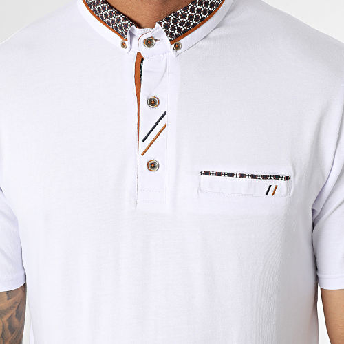 Polo Manches Courtes Blanc