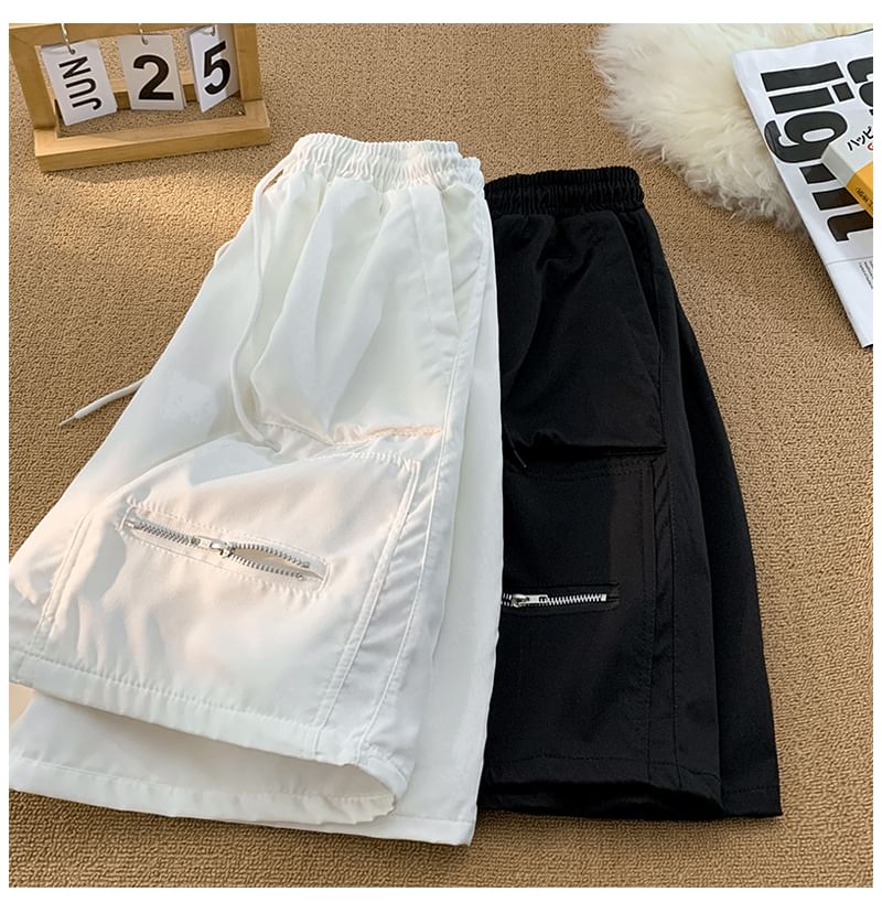 Diphon - Effen shorts met trekkoordtaille