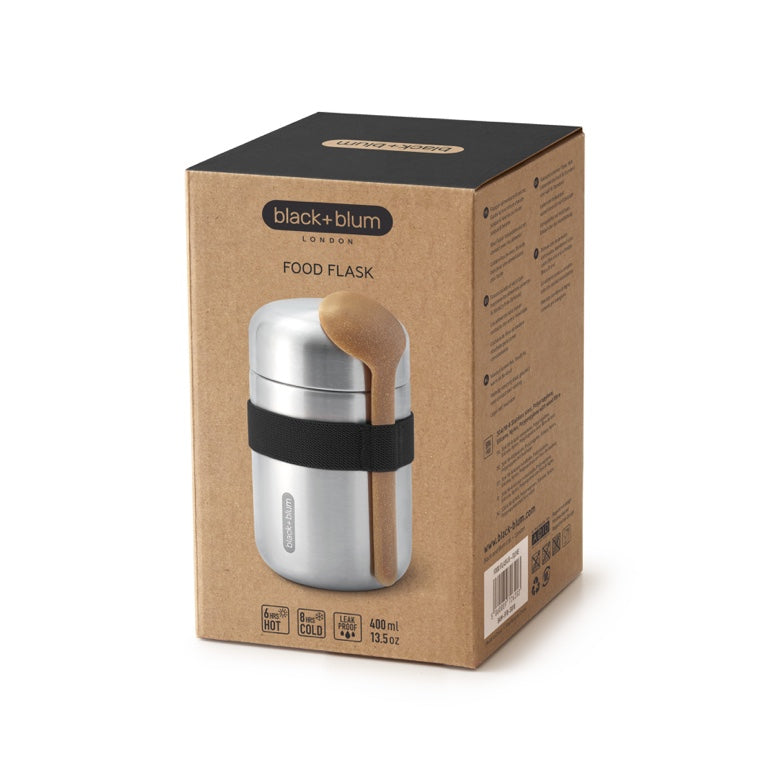 Black+Blum RVS Thermos Voedselcontainer - 400ml - Zwart