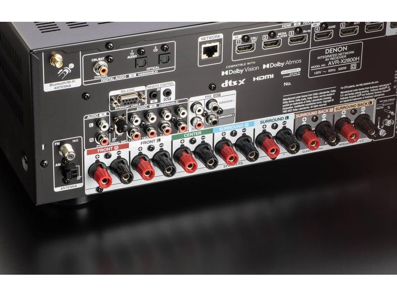 Denon AV-Receiver AVR-X2800H DAB Schwarz 7.2-Kanal 8K-AV-Receiver