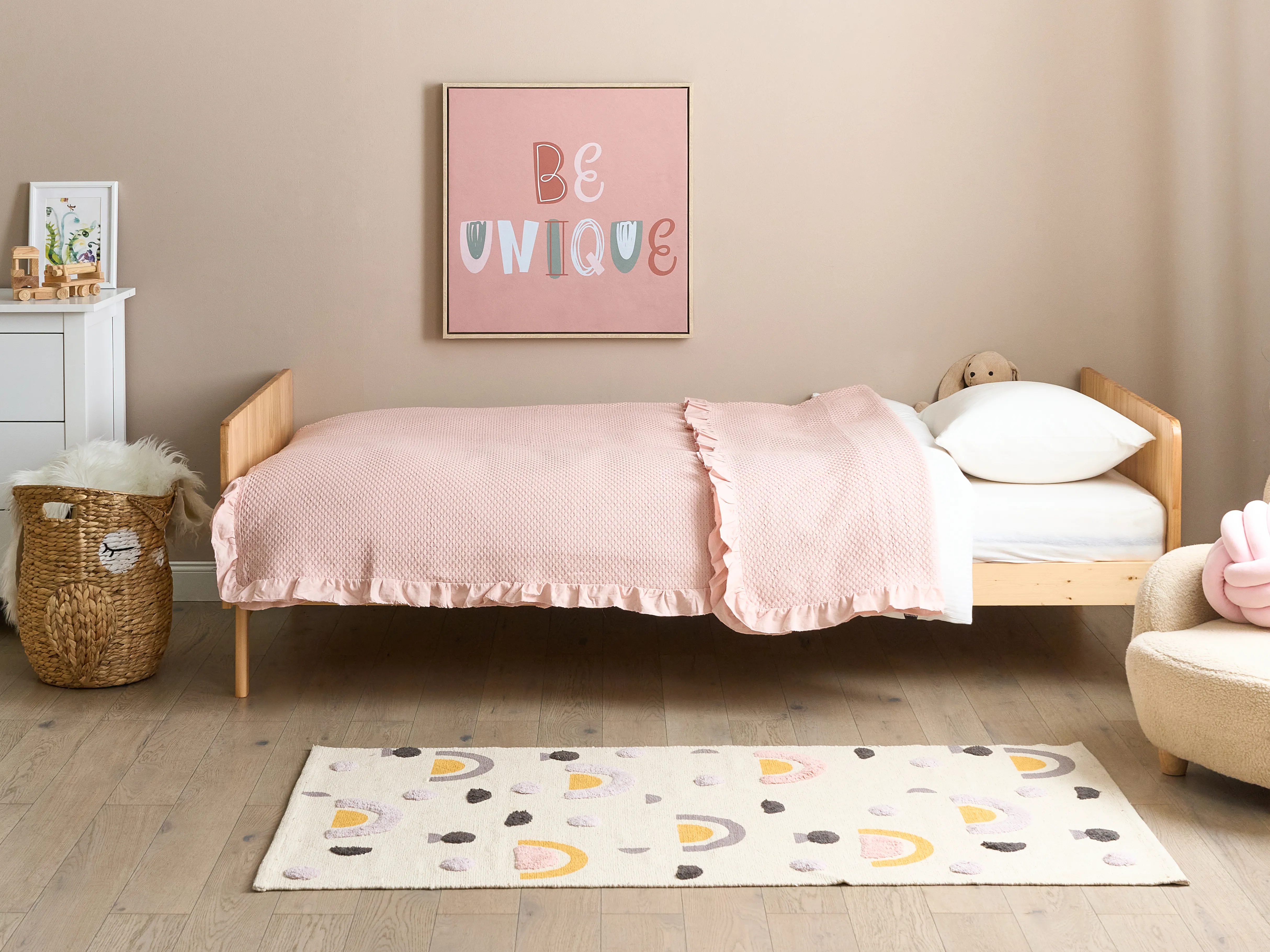 Bed Dennenhout BONNAC 90 x 200 cm Lichtbruin