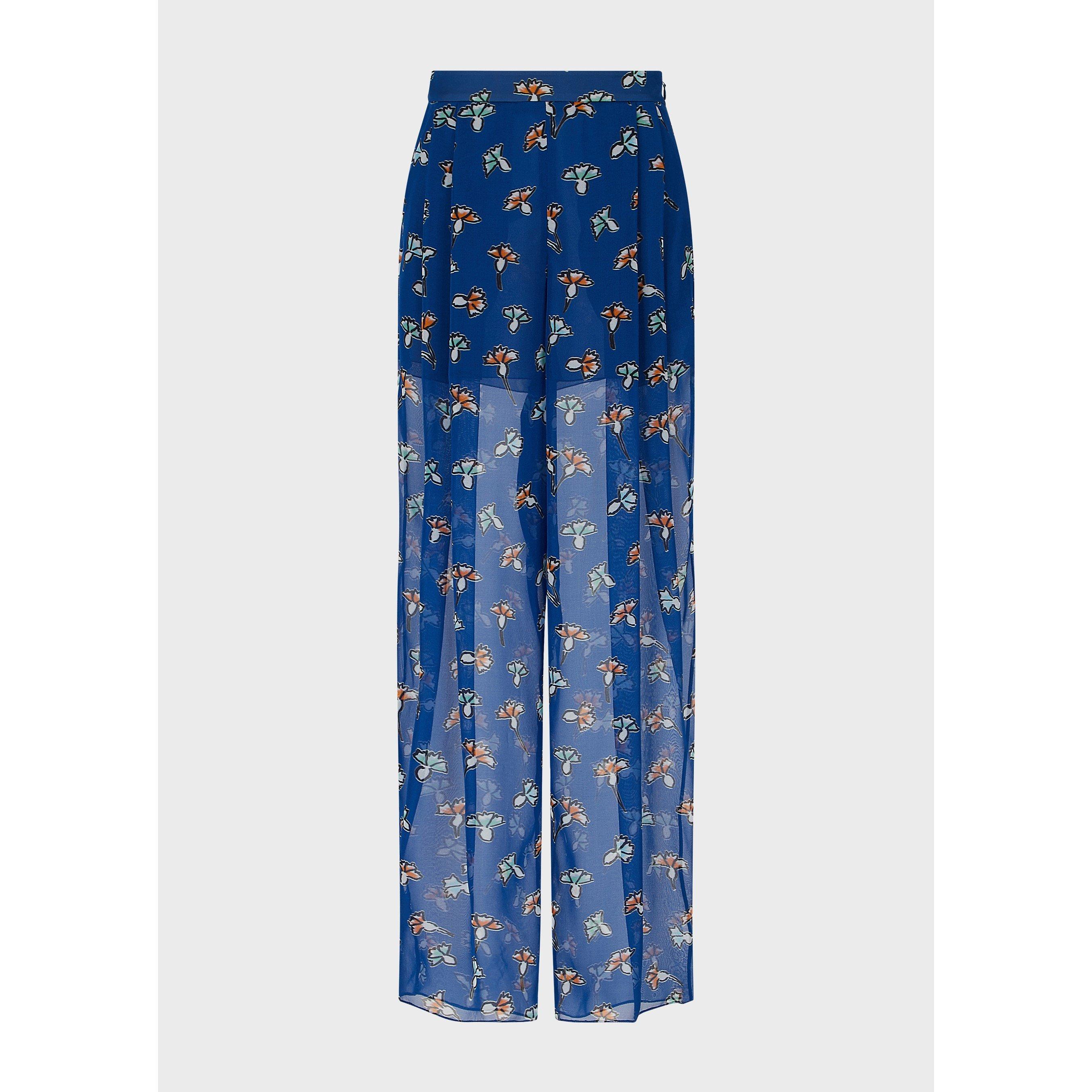 Emporio Armani Print Wide Leg Trousers