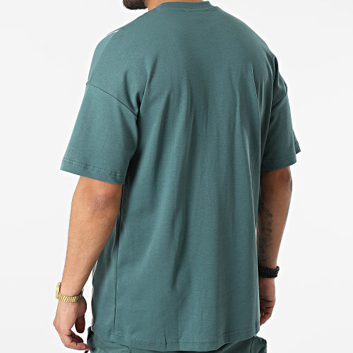 Ensemble Tee Shirt Oversize Short Jogging Y258UST Vert
