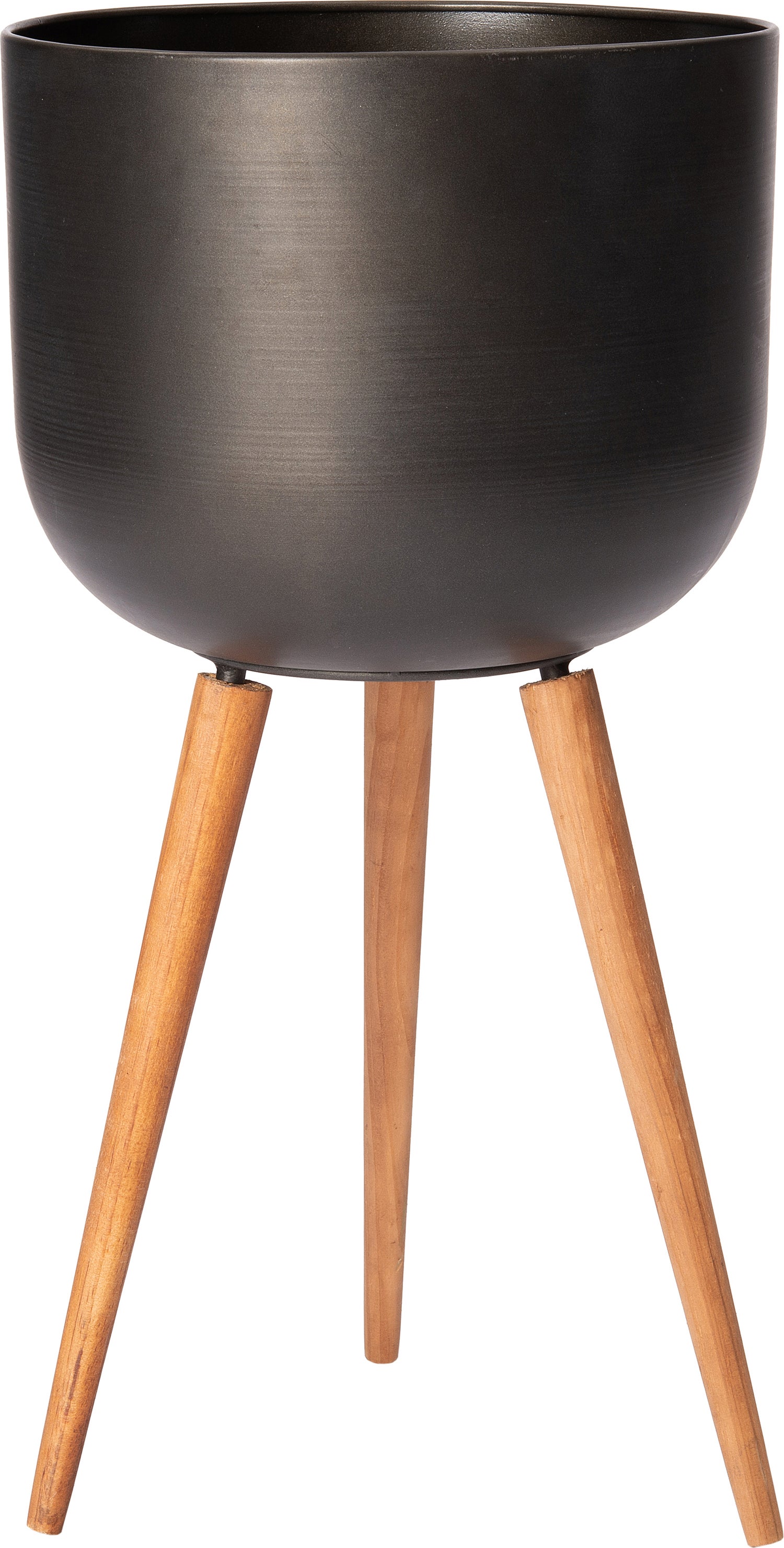 Intratuin bloempot op poten Lex zwart D 26 H 50 cm