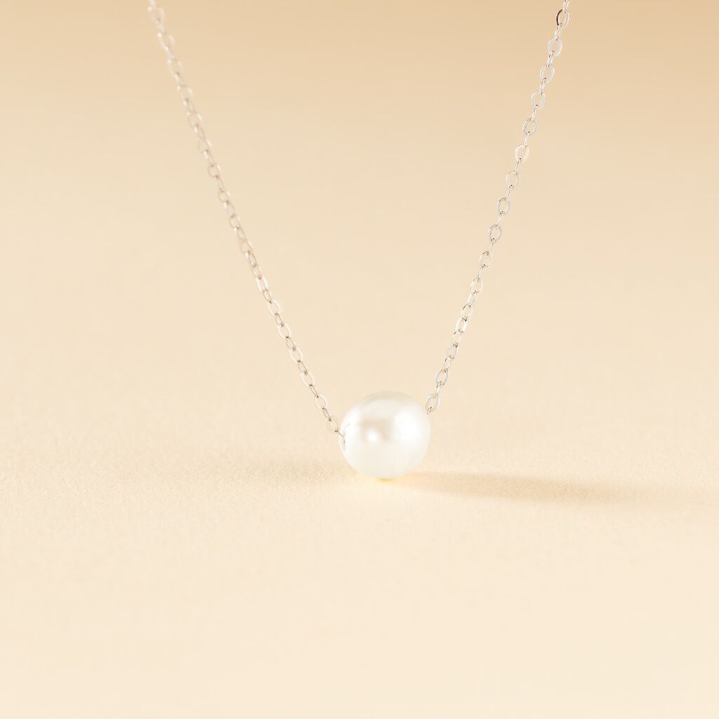 Collier Sissy Or Blanc Perle De Culture