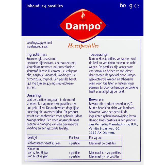 Dampo Hoestpastilles 24 stuks
