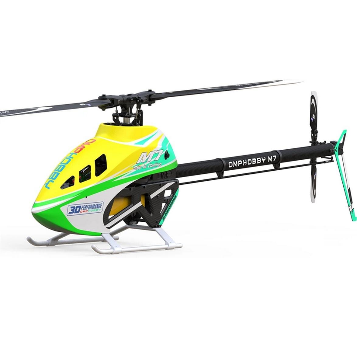 Helikopter M7 Lime Yellow Bausatz und Motor<br>M7 vielseitiger Modellheli