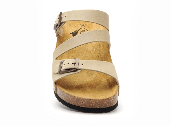 Plakton mules et sabots plats femme cp bolino 341210 beige