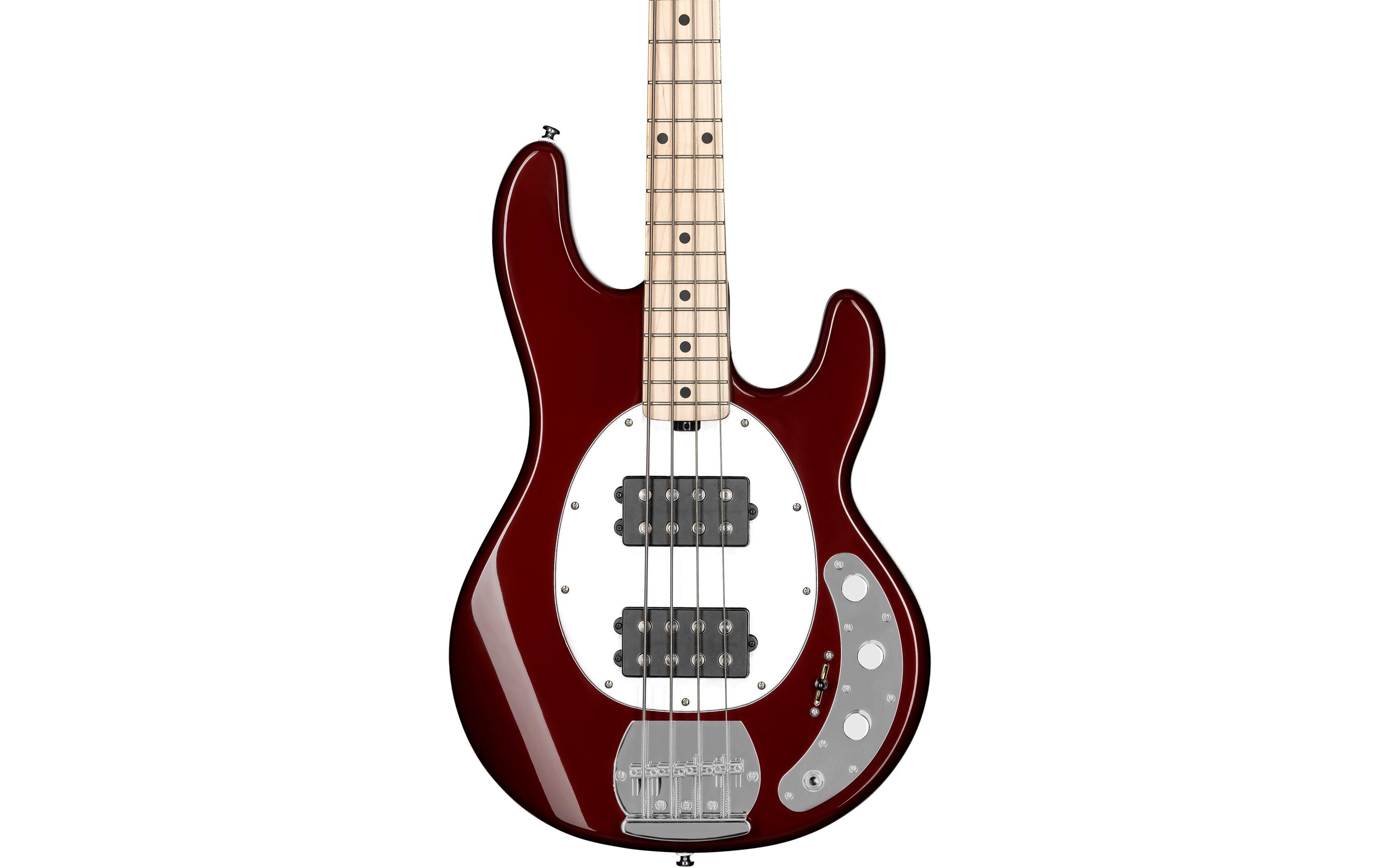 E-Bass StingRay Ray4HH – Candy Apple Red<br>4-seitiger Bass mit Aktivelektronik und 2 Humbucker