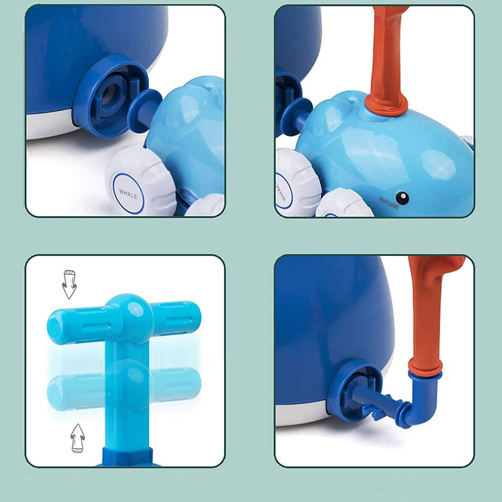 (23-tlg. Set) Lustige Kinder Ballon Launcher Luftpumpe Erziehungs Wissenschaft Antriebskraft   Ballone - Blau