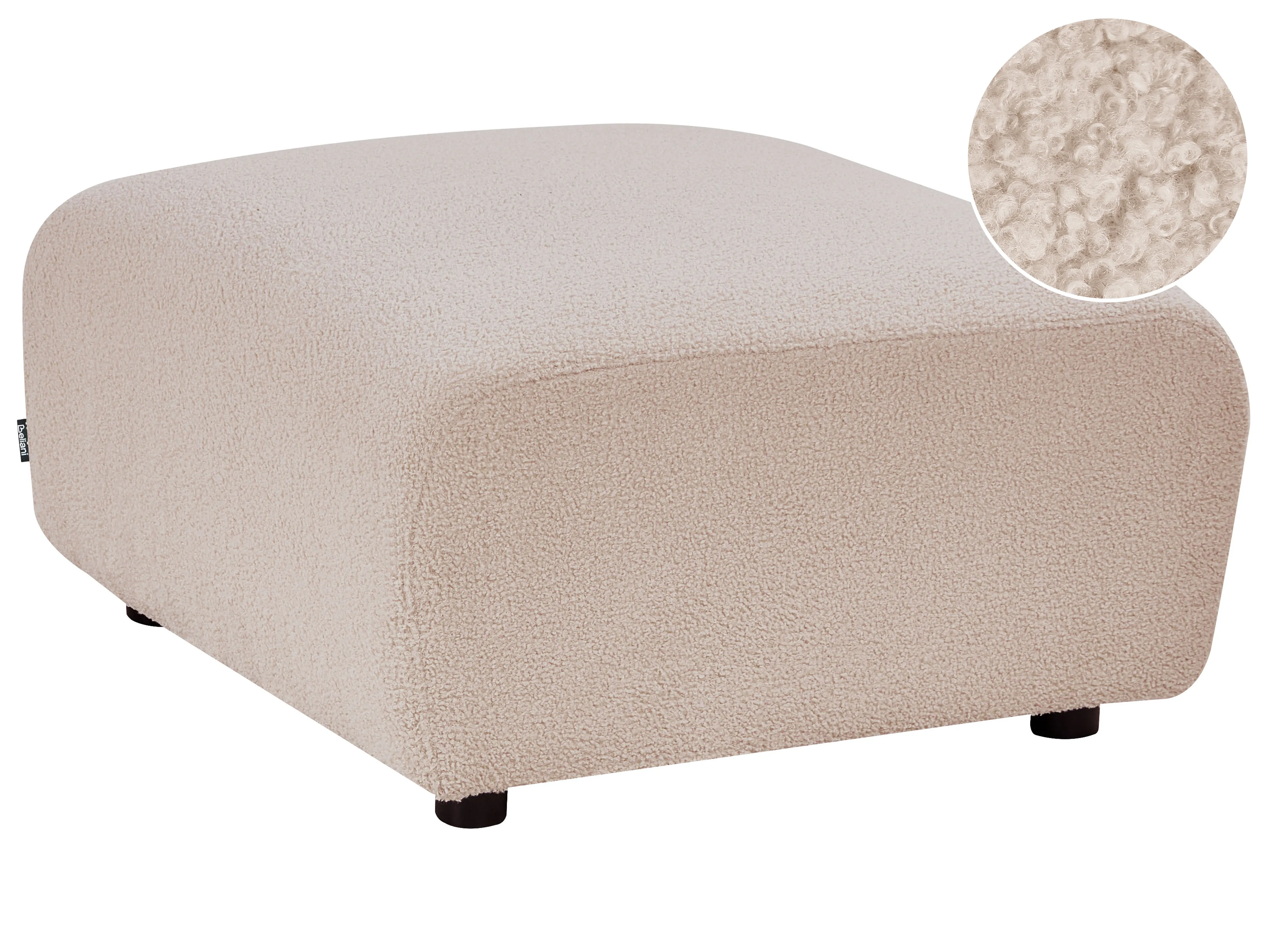Ottomaan KIVVIK Bouclé Beige