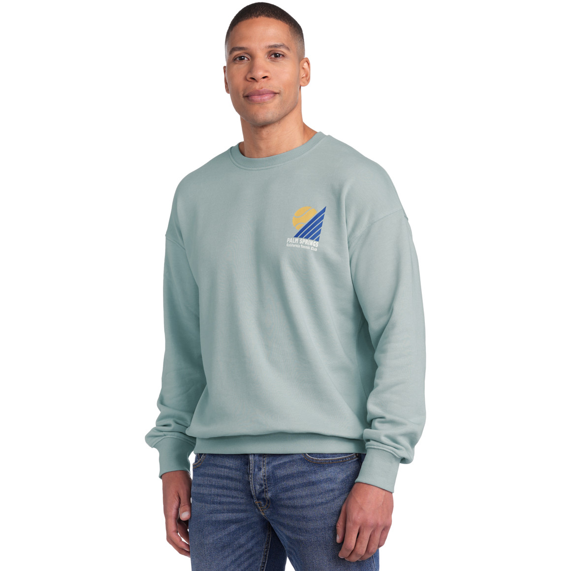Jonas Nielsen Herren Sweatshirt mit Rückenprint helltürkis