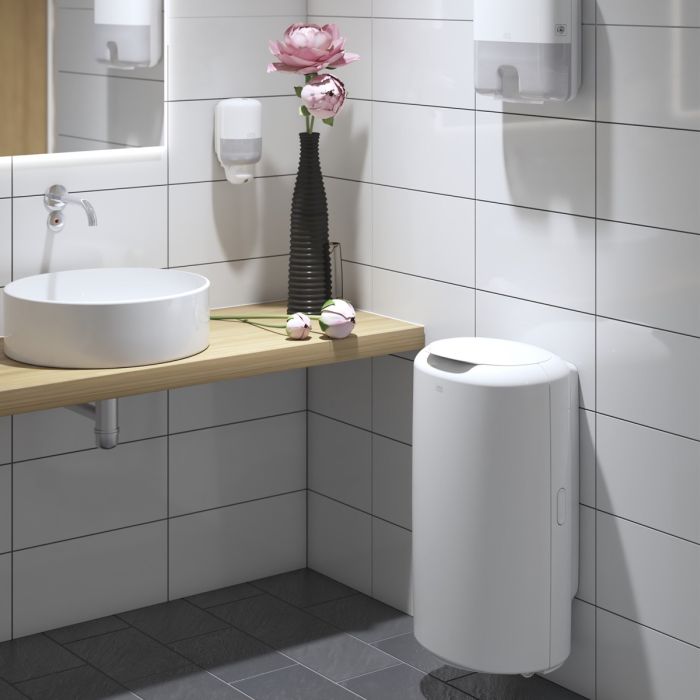 Tork 563000 afvalbak excl. deksel 50L kunststof wit 50 ltr 37 x 64 x 30 cm  (563000)