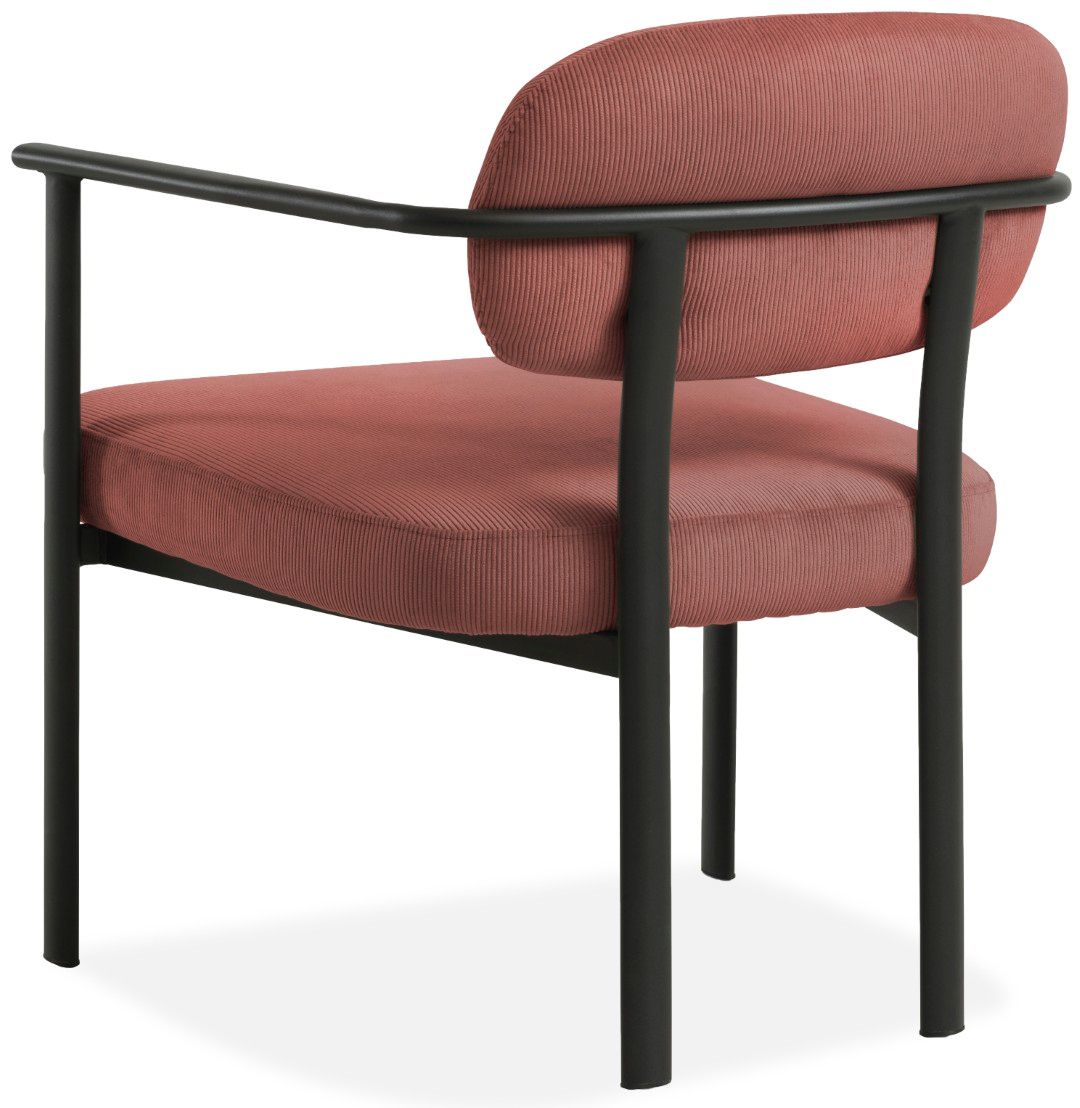 Fauteuil Wave Burned Orange - Black Indra B65 x D67 x H75 cm