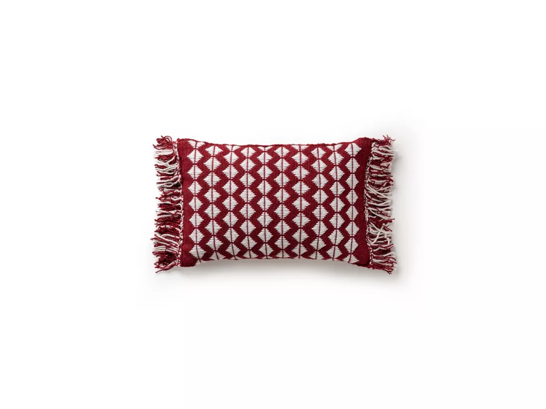 Coussin d'intérieur et d'extérieur Morty Rouge 30x50 cm