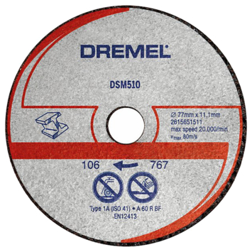 Dremel snijschijf metaal kunststof DSM20/S510