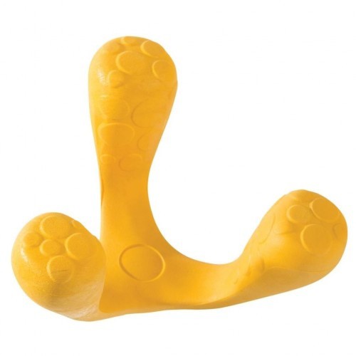 Brinquedo amarelo para mastigar para cães