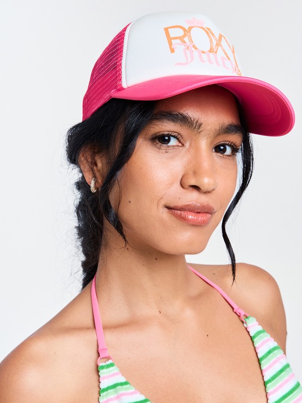 Roxy X Juicy Couture Casquette trucker Rose Femme