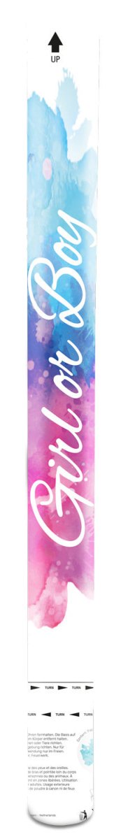 Confetti Kanon Gender Reveal Blauw 57cm