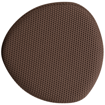 WOOOD poef Puuk espresso mesh stof