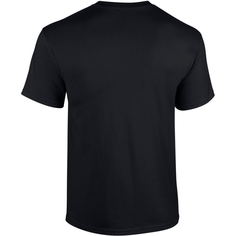 Camiseta básica de manga curta Gildan Heavy Cotton, 100% algodão grosso.