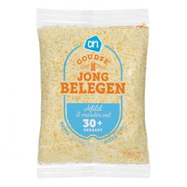 Albert Heijn Geraspte Goudse jong belegen 30+ kaas (voor uw eigen risico, geen restitutie mogelijk)
