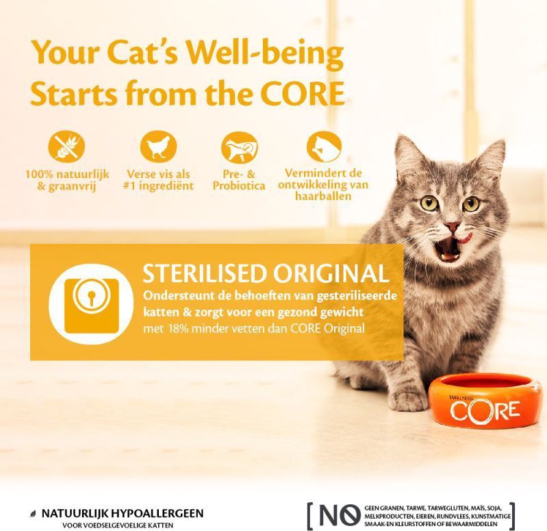 Wellness - Core Grain Free - Kattenvoer - Kip & Kalkoen - 1.75 kg