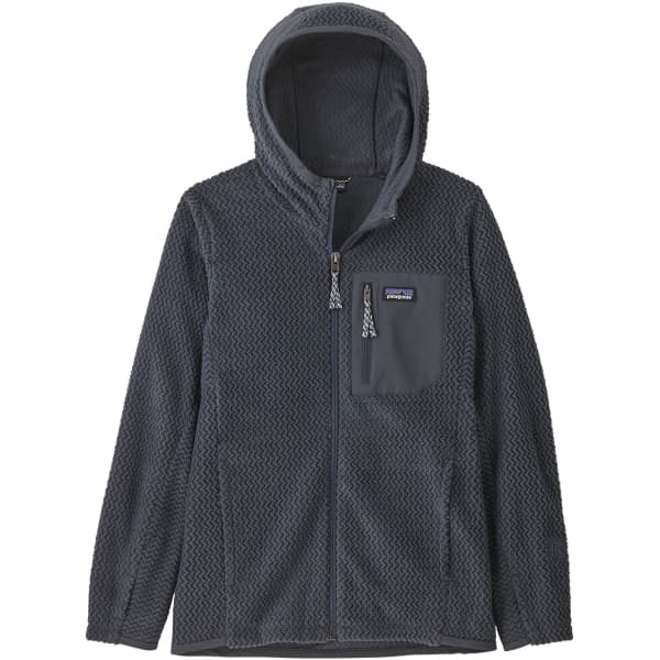 Veste polaire randonnée PATAGONIA K'S R1 AIR FULL-ZIP HOODY SMOLDER BLUE
