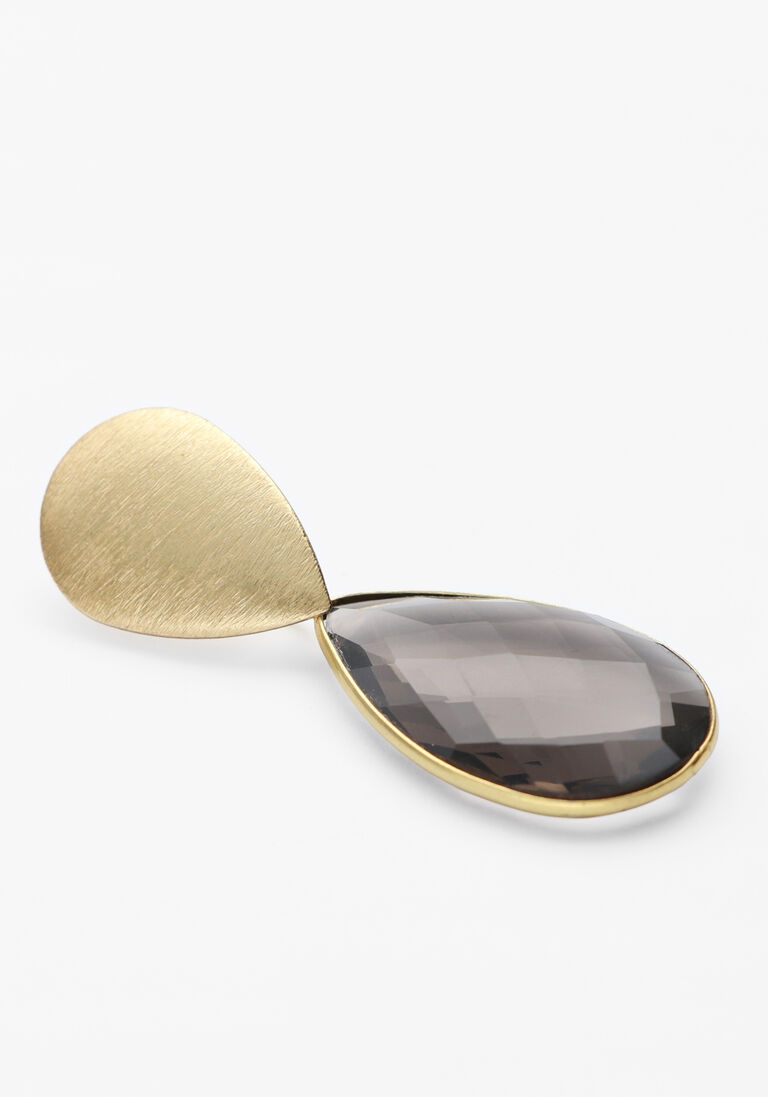 goudkleurig lott. gioielli oorbellen framed drop w/ drop xl