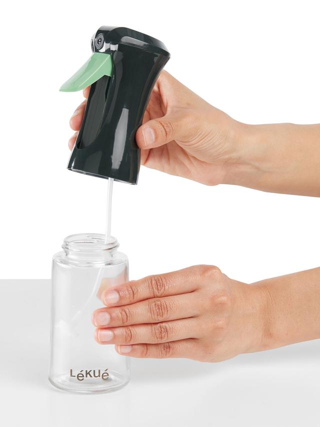 Lékué Heißluftfritteuse Ölsprüher mit Glasflasche, 150 ml