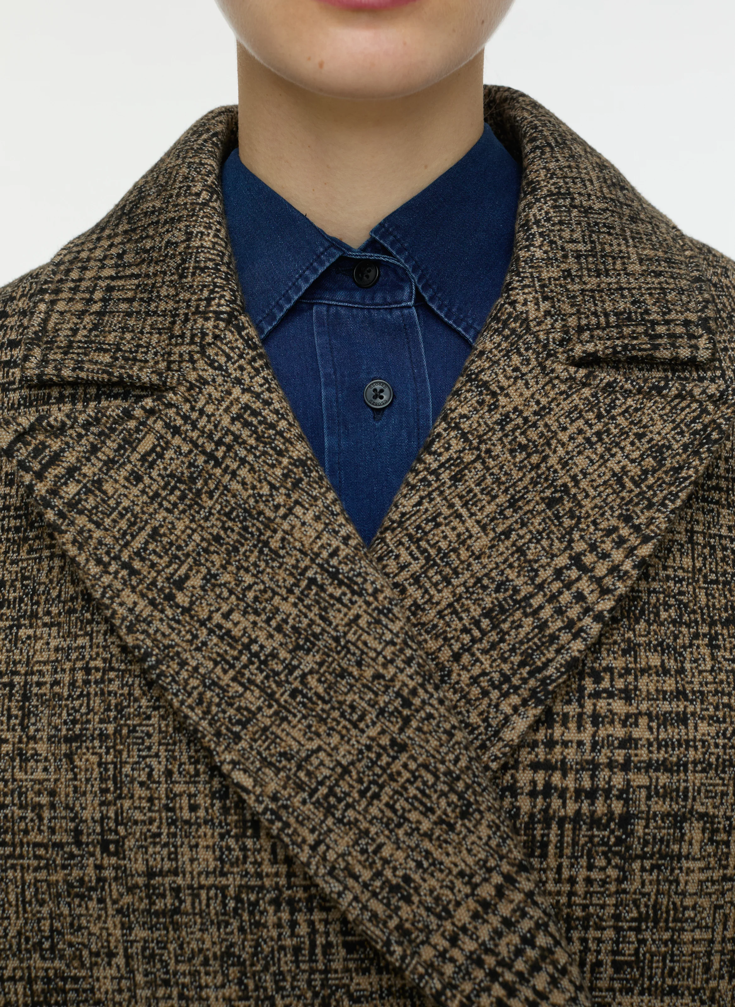 Trench court col chemise | Marron