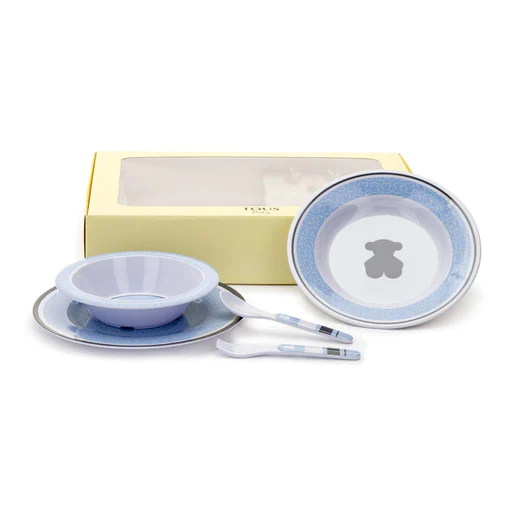 Louça para alimentação de bebês azul claro