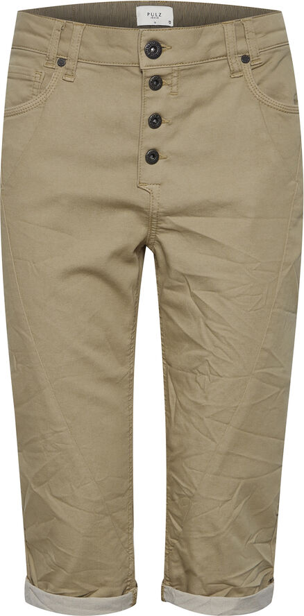 PULZ Jeans PZROSITA HW Capri Pants White pepper