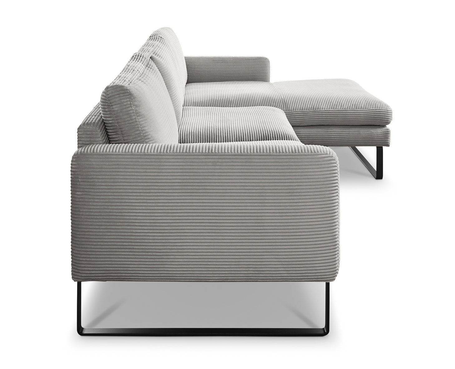 Ole Gunderson Ecksofa ROMA 298 x 154 cm Cord dark grey