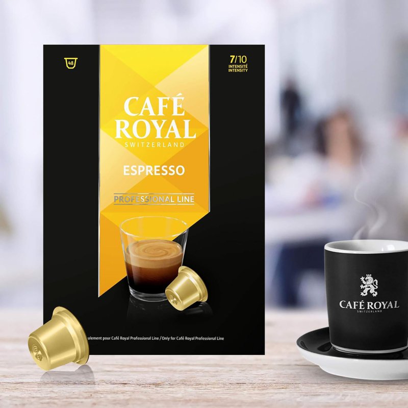 Capsule de café Café Royal Professionel Espresso - Boîte de 48 - Compatible Café Royal Professionnel