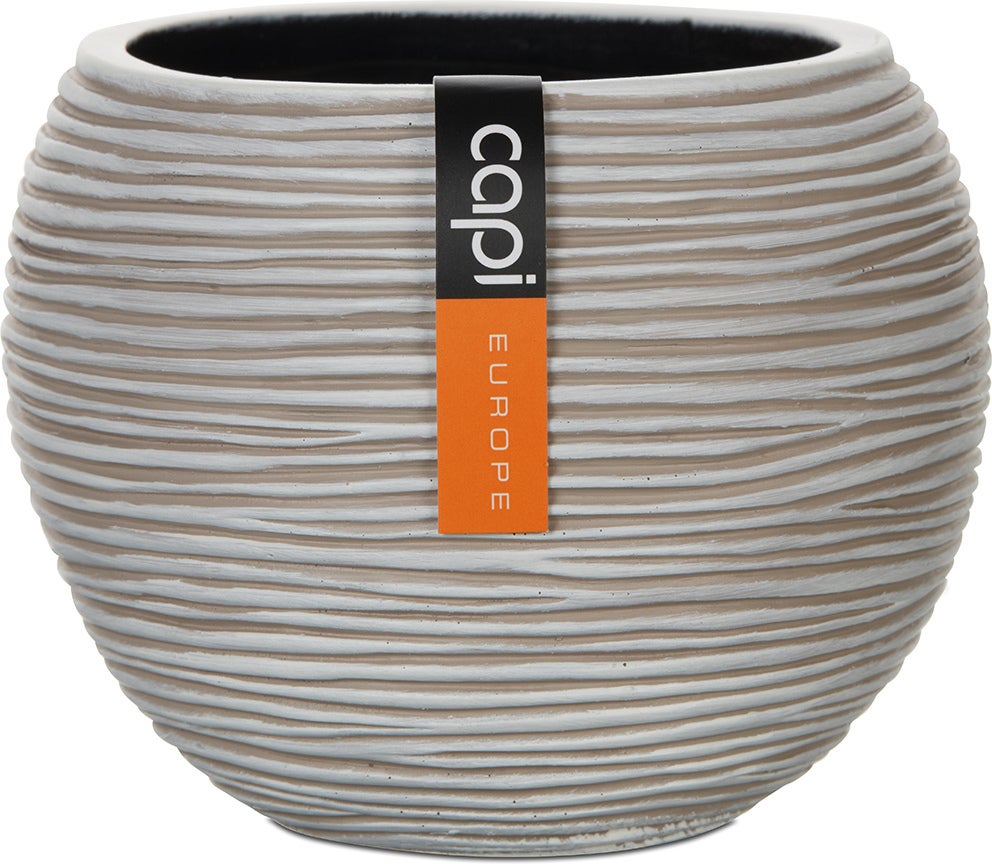 Capi Europe bloempot Nature-Rib ivoor D 9,5 H 8,5 cm