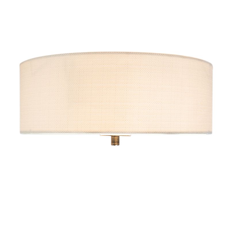 Landelijke plafondlamp wit/crème 30 cm - Drum Jute
