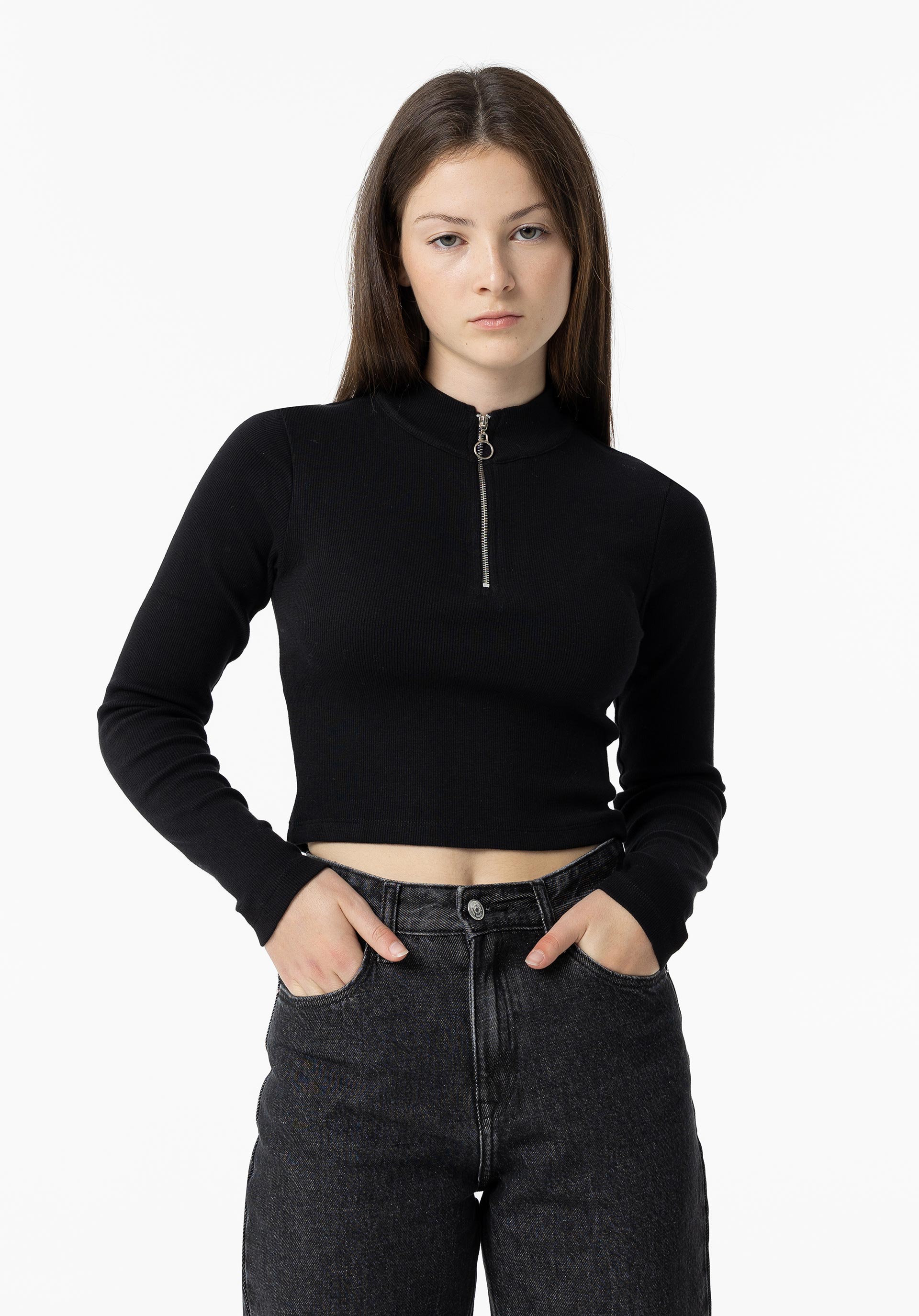 T-shirt Cropped com Fecho
