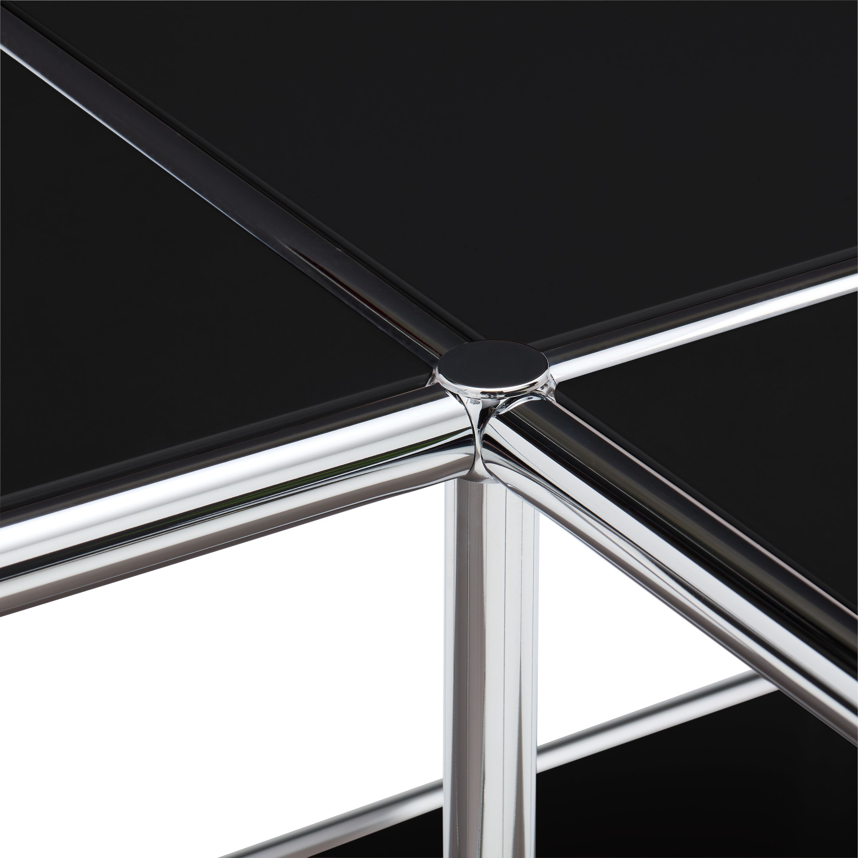 FLEXCUBE Salontisch - Schwarz / B: 114.5 cm x T: 77.5 cm x H: 42.5 cm