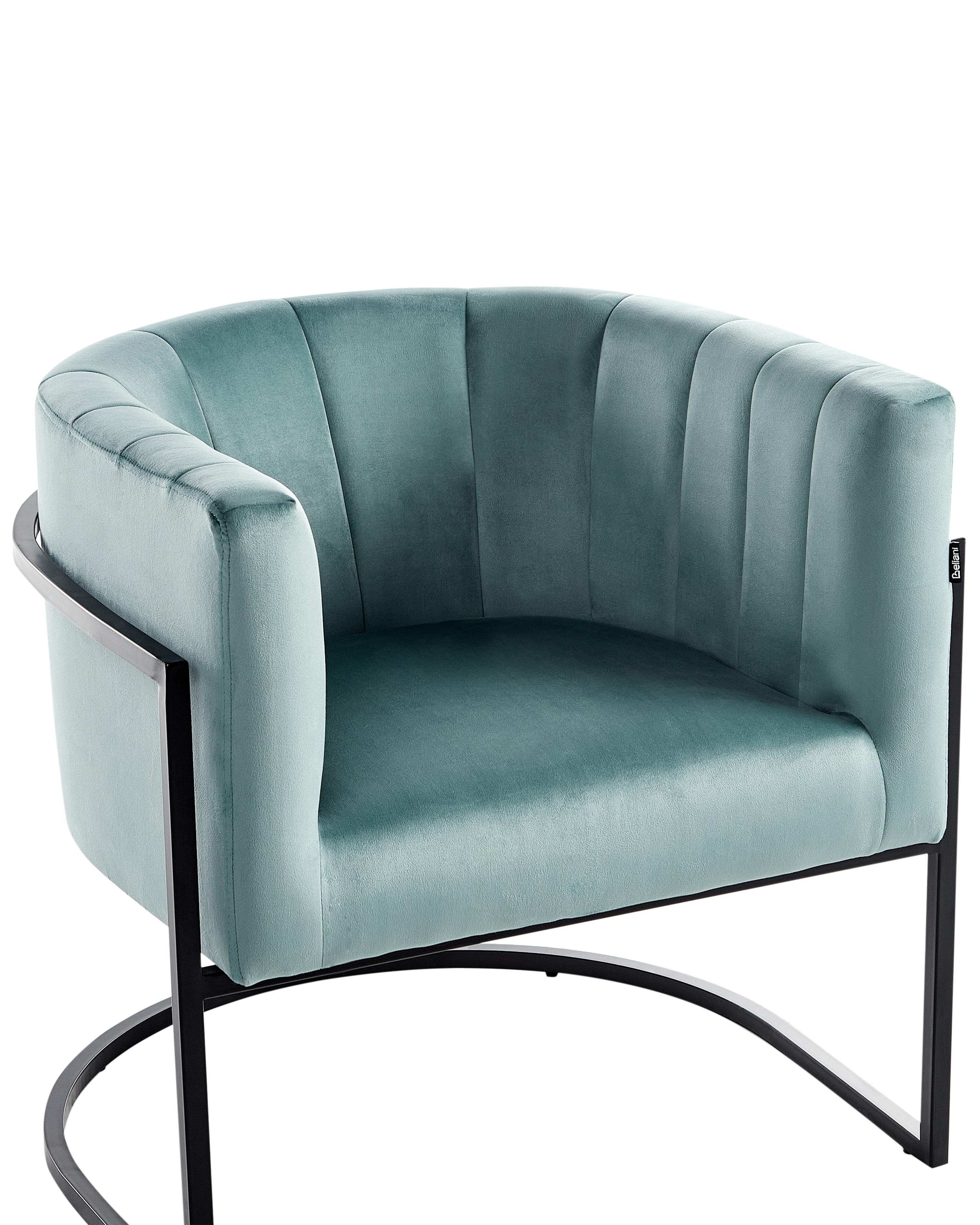 Fauteuil LARVIK II Fluweel Mintgroen