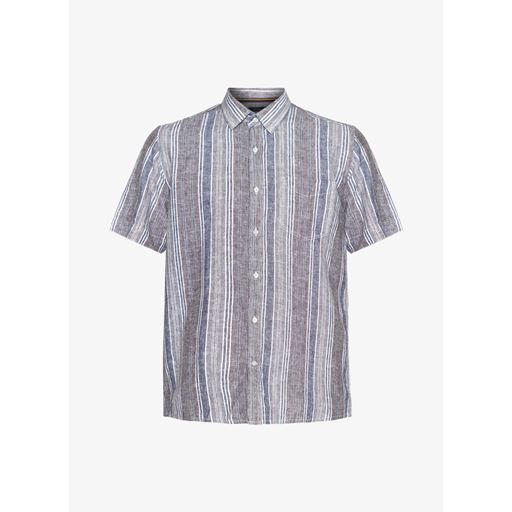 Signal Greger Slub Wide Stripe Skjorte, Espresso, 3XL